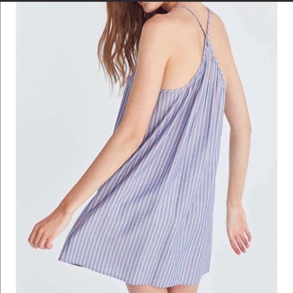 MOVING SALE | Women’s Urban Outfitters Charlotte Striped Slip Dress, Size L - Picture 2 of 7